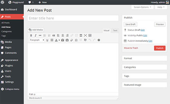 WordPress 3.8 – Parker