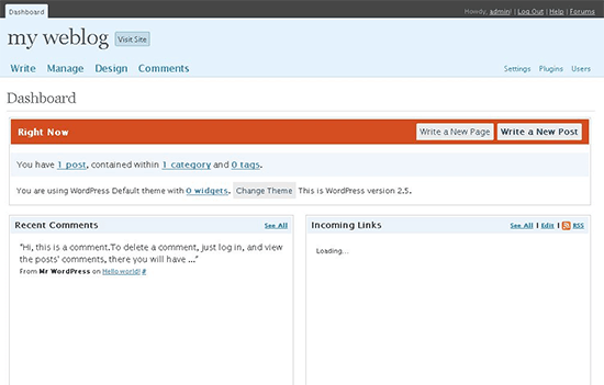 WordPress 2.5 – Brecker