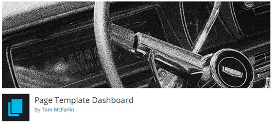 Page Template Dashboard