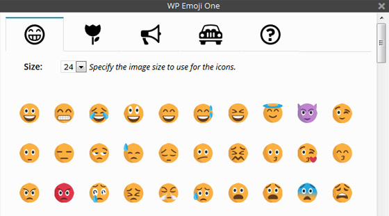 Иконки WP Emoji One