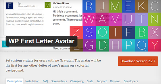 Плагин WP First Letter Avatar