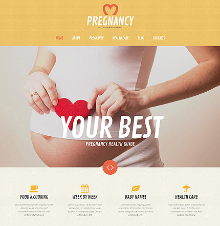Шаблон сайта для беременных и кормящих мам