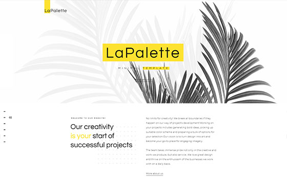 La Palette - минималистичный WordPress шаблон