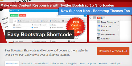 Модуль Easy Bootstrap Shortcode