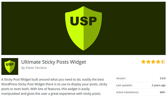 Ultimate Sticky Posts Widget
