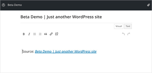 Press This форматирование