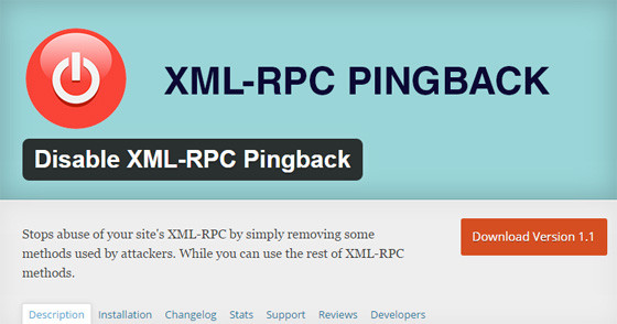 Плагин Disable XML-RPC Pingback